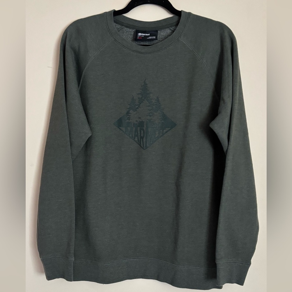 Marmot Men's Forest Graphic Crewneck Sweater - Olive Green